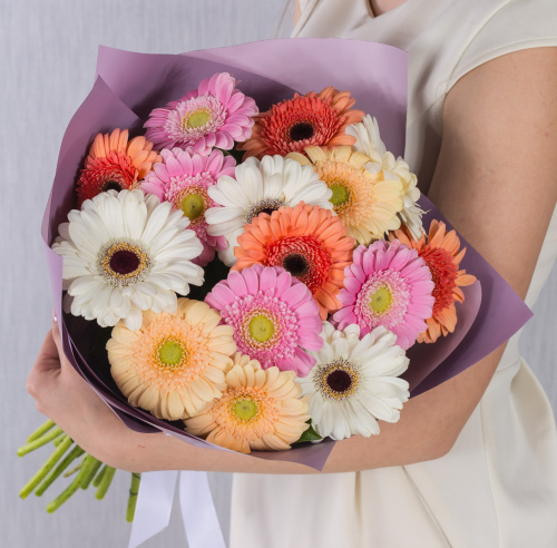 Букет из цветных мини гербер №35812 Букет из цветных мини гербер №35812