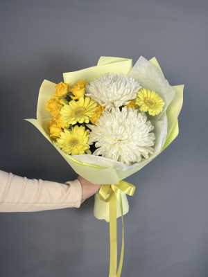 Букет"Ранее утро" с гермини