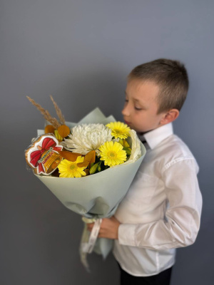 букет" Первоклашка" с гермини