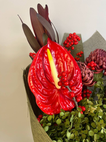 Букет с хризантемой "Мамино тепло"