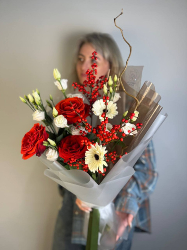 Букет с розами " Мамина любовь"