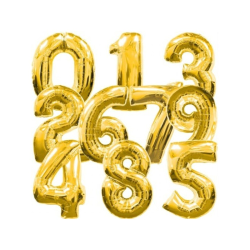 Шар цифра золото