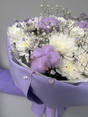 Букет с хризантемой" Для любимой мамы"