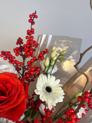 Букет с розами " Мамина любовь"