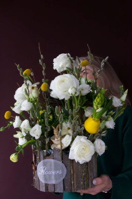 Композиция " Пасхальный зайка"