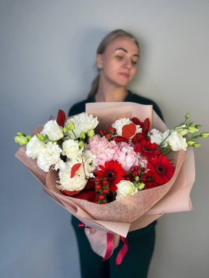 Букет"Старшеклассника" с хризантемой