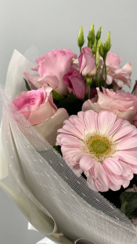 Букет с гортензией " Мамино тепло"