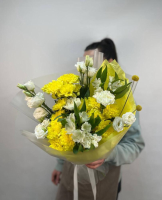 Букет"Солнечное утро" с хризантемой